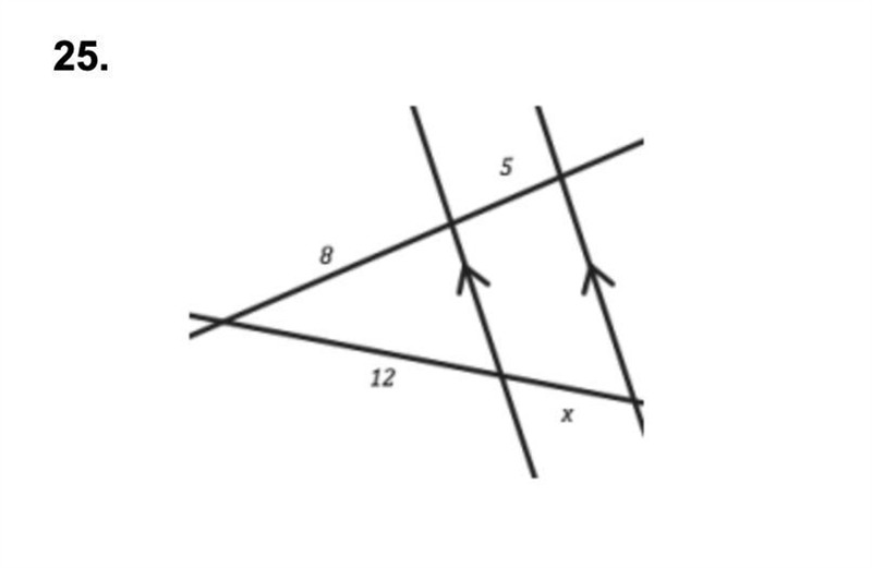 Write a proportion for each of the diagrams below and solve for the missing value-example-1