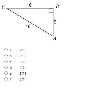 Using the figure below, what is the trigonometric ratio of cos C?-example-1