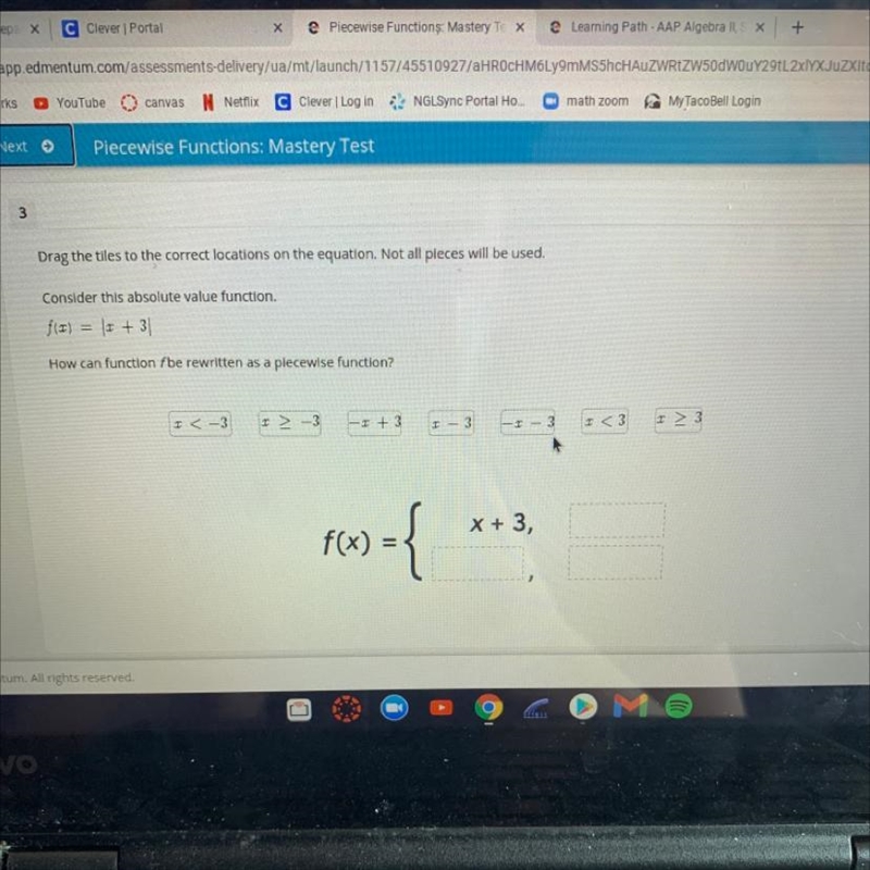 Consider this absolute value function. f(x) = |1 + 3| How can function fbe rewritten-example-1