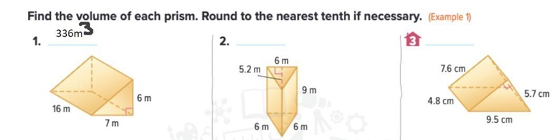 Find the volume of each round to the nearest tenth if necessary !-example-1