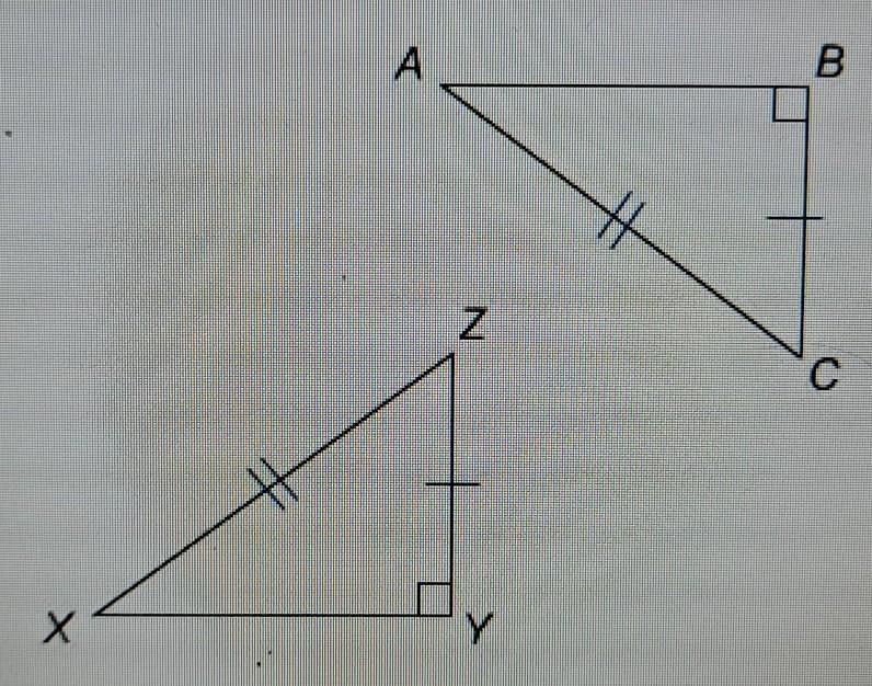 LE 2. Which postulate or Theorem proves that ABC ~ XYZ? ​-example-1