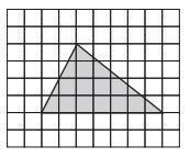 Count box lengths to identify the base and height. Then, find the area of the triangle-example-1