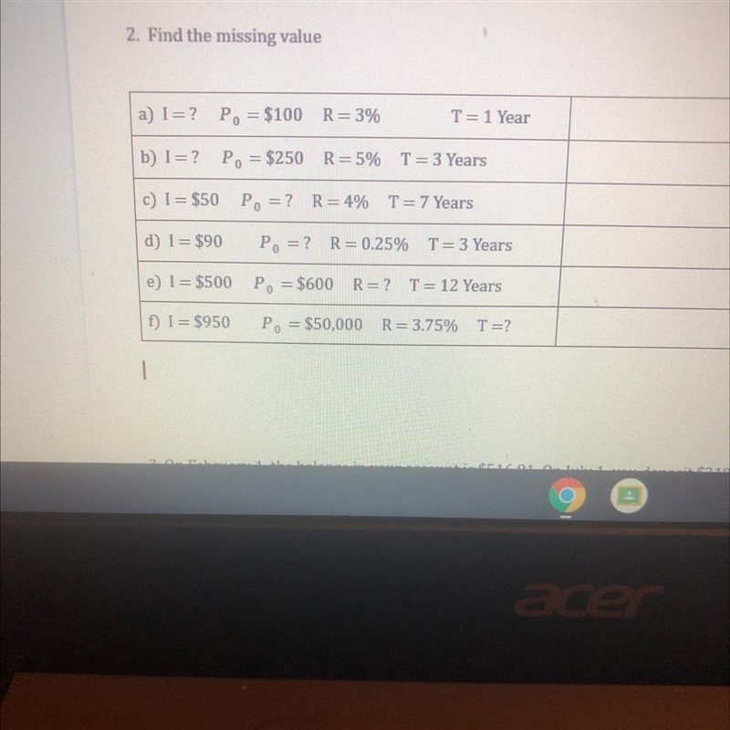 Can someone help me or explain how to find the missing value from the simple interest-example-1