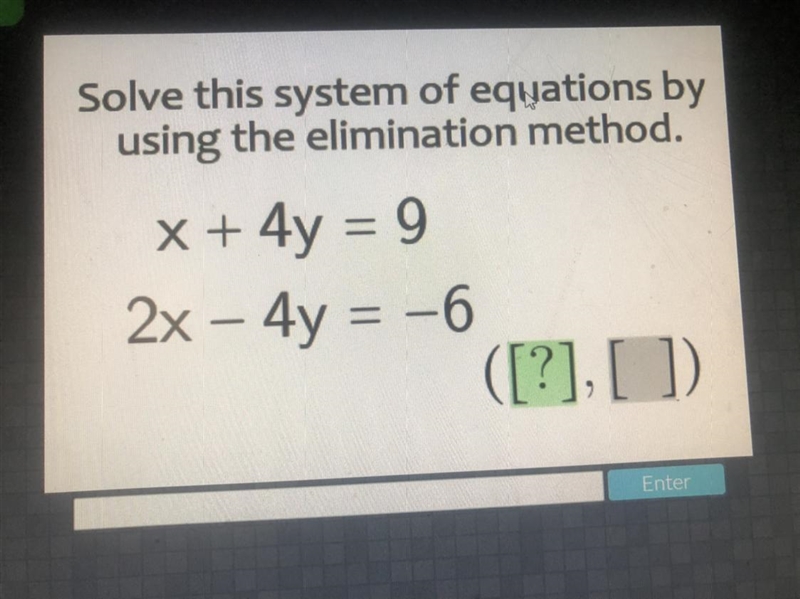 Even though the elimination method is easy I still have trouble with it-example-1