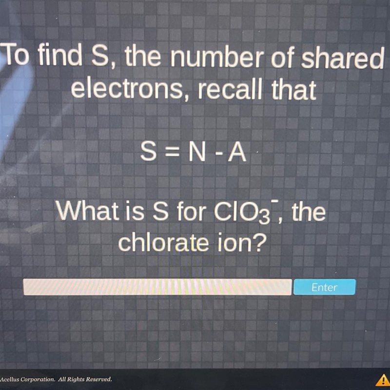 What is S for ClO3-, the chlorate ion?-example-1