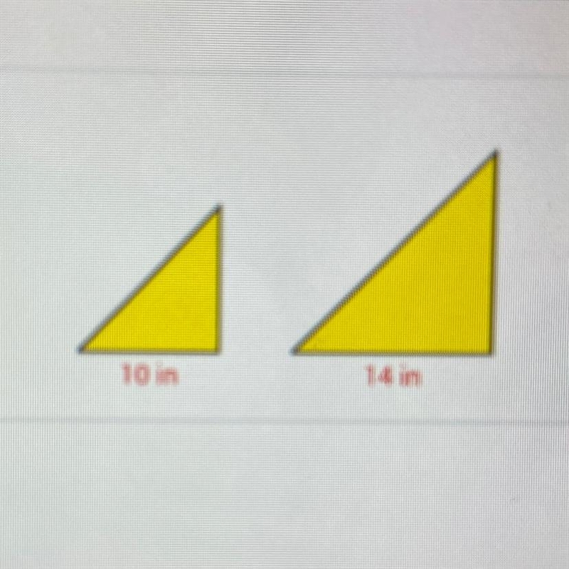 The pair of figures to the right are similar. Compare the first figure to the second-example-1