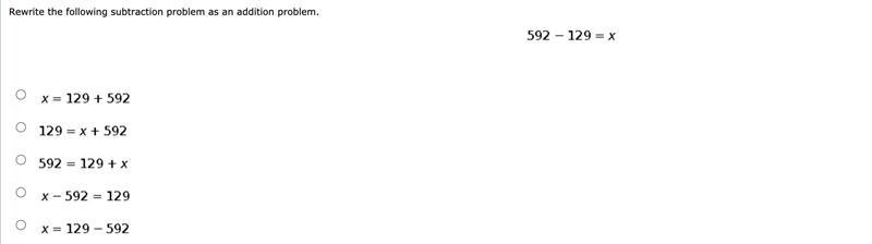 Rewrite the following subtraction problem as an addition problem.-example-1