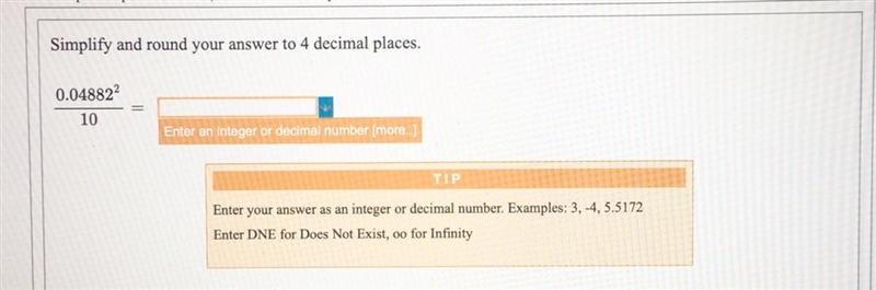 So for this problem I got 0.00023833 however it is not accepting my answer. If I rounded-example-1