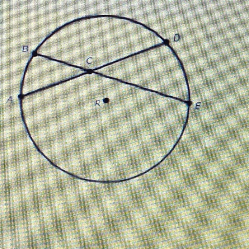 In circle R, What is the name of line segment BE and AD?-example-1