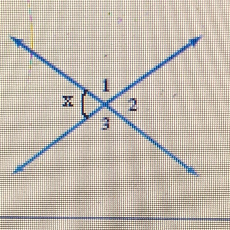 X = 68°, find the measures of angles 1, 2, and 3.-example-1