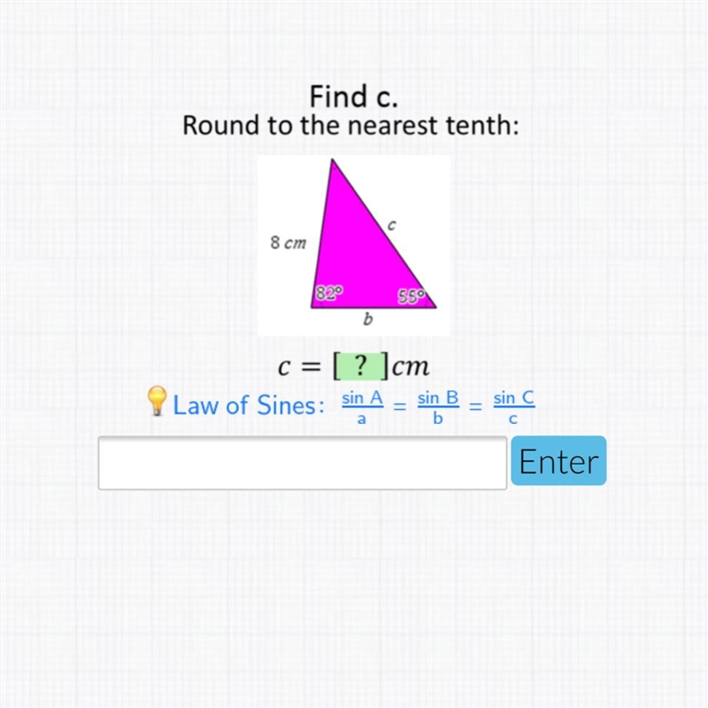 Find c and round to the nearest tenth-example-1