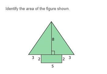 Identify the area of the figure shown.-example-1