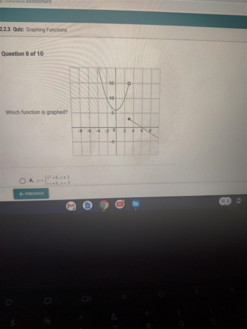 Which function is graphed-example-1