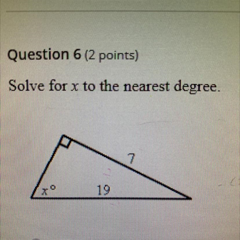 Solve for x to the nearest degree.-example-1