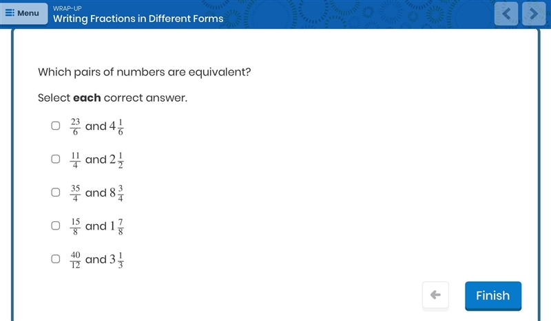 Hello everyone, need help on this, select all the correct answers that are equivalent-example-1