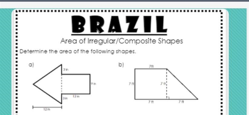 Determine the area of a. ANSWERS ONLY NO LINKS PLEASE-example-1