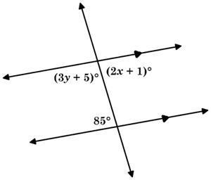 Find the values of x and y. A. x = 42, y = 26.3 B. x = 47, y = 30 C. x = 42, y = 30 D-example-1