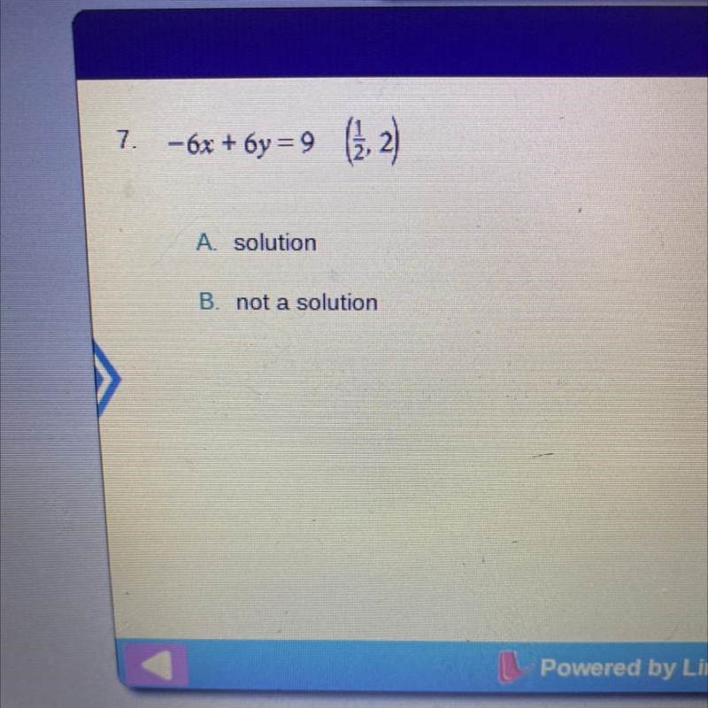 -6x+6y=9 (1/2,2) please helppppp-example-1