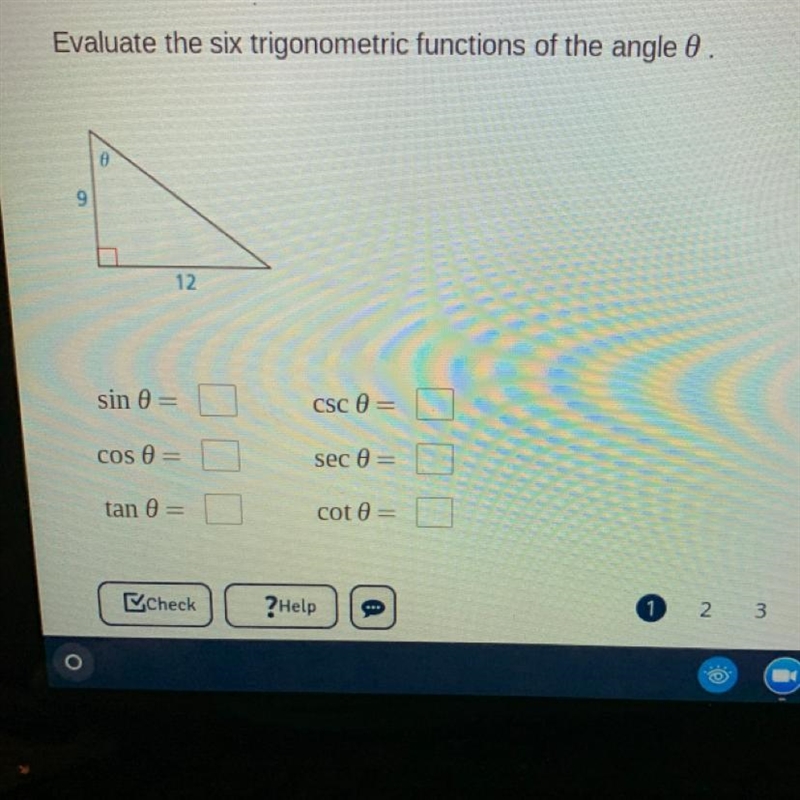 Evaluate the six trigonometric functions of the angle 0?-example-1