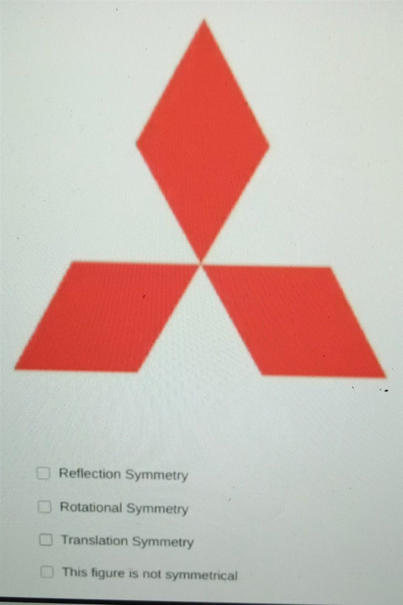 What symmetry is this shape?part a​ a. Reflection symmetry b. Rotational symmetry-example-1