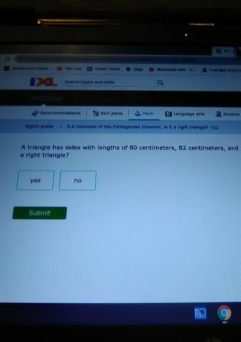 a triangle has sides with lengths of 80 centimeters 82 centimeters and 18 centimeters-example-1