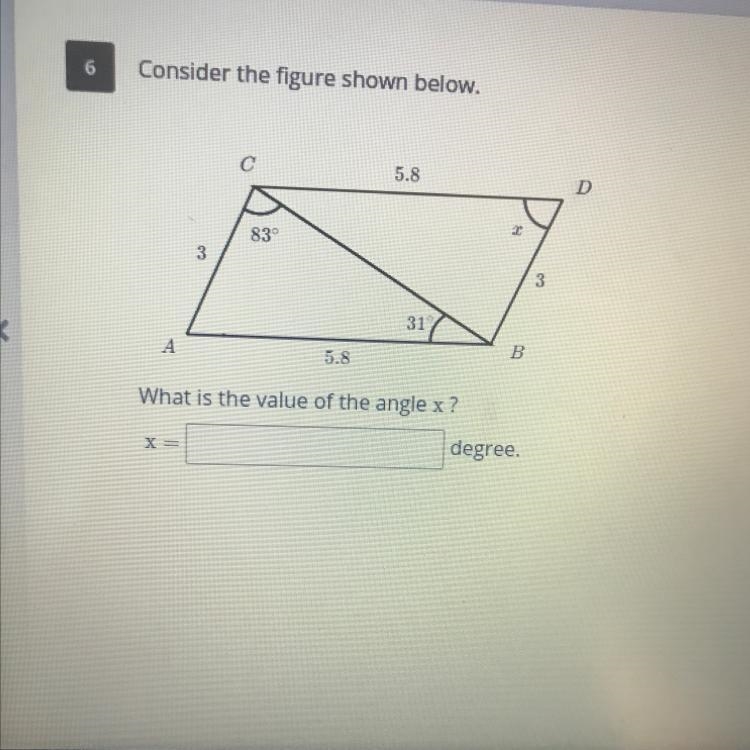 What is the value of the angle x?-example-1