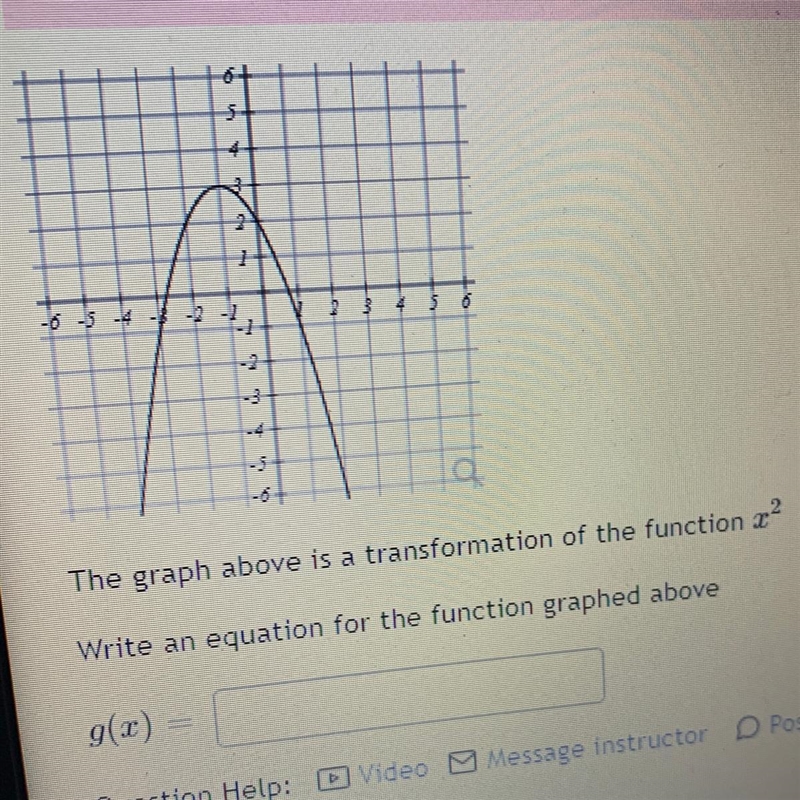 Write the equation for the function graphed above g(x)=-example-1