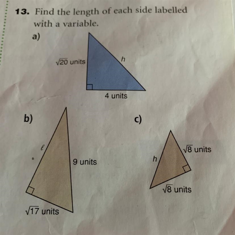 Pls help figure out any triangle. It would be nice if the formula and steps are included-example-1