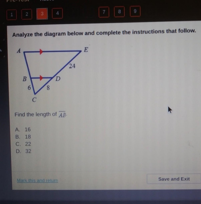 Find the length of AB​-example-1