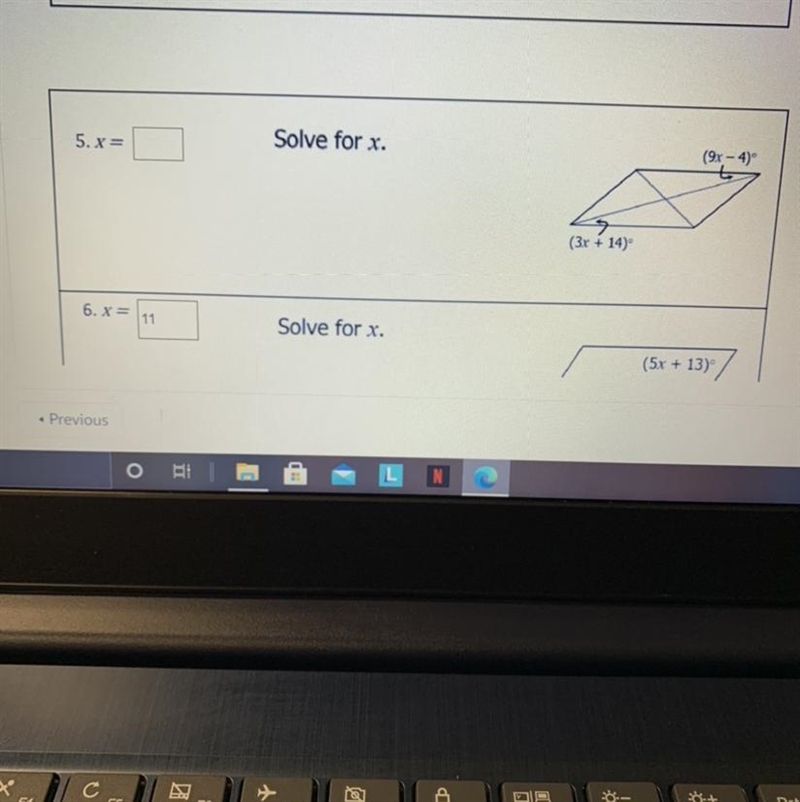 (9x-4)° (3x+ 14)° solve for x= don’t understand how to find the answer-example-1