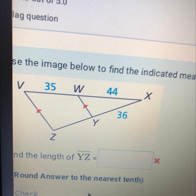 What is the length of YZ?-example-1