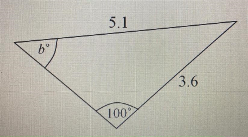 Solve for b. Round your answer to the nearest whole degree.-example-1