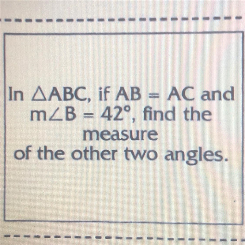 PROCESSING BASE ANGLES OF AN ISOSCELES TRIANGLE-example-1