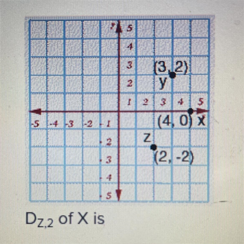 I really need help Dz,2 of X is (0-4) (2,-2) (6,2)-example-1