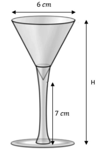 Please help! Given that the glass can hold a maximum volume of 60 cm3, what is the-example-1