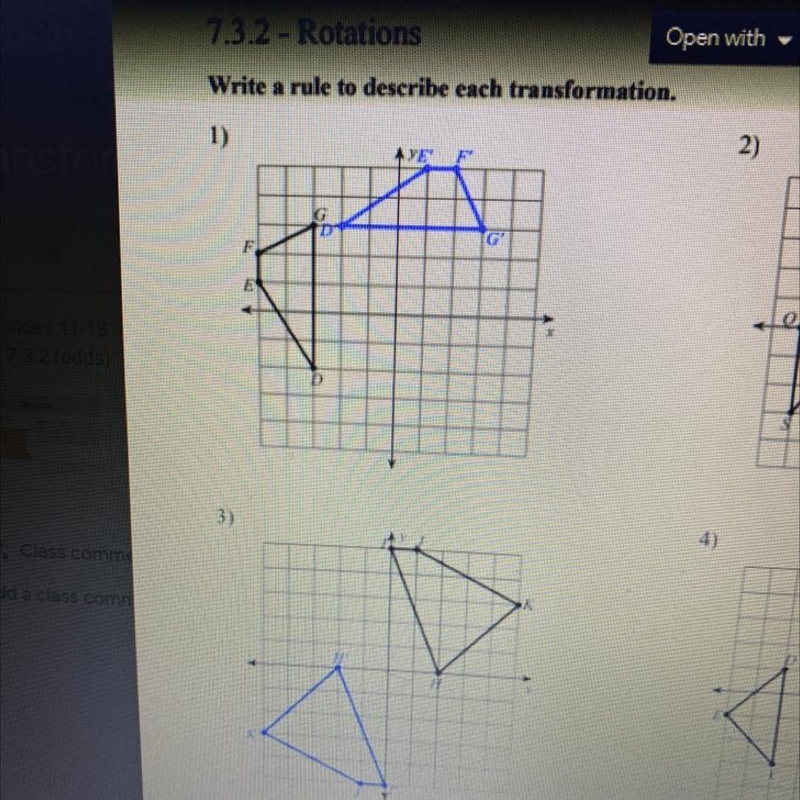 HELPP ASAP DONT SEND A FILE PLS DESCRIBE THE TRANSFORMATION RULE FOR ROTATIONS !!! Only-example-1