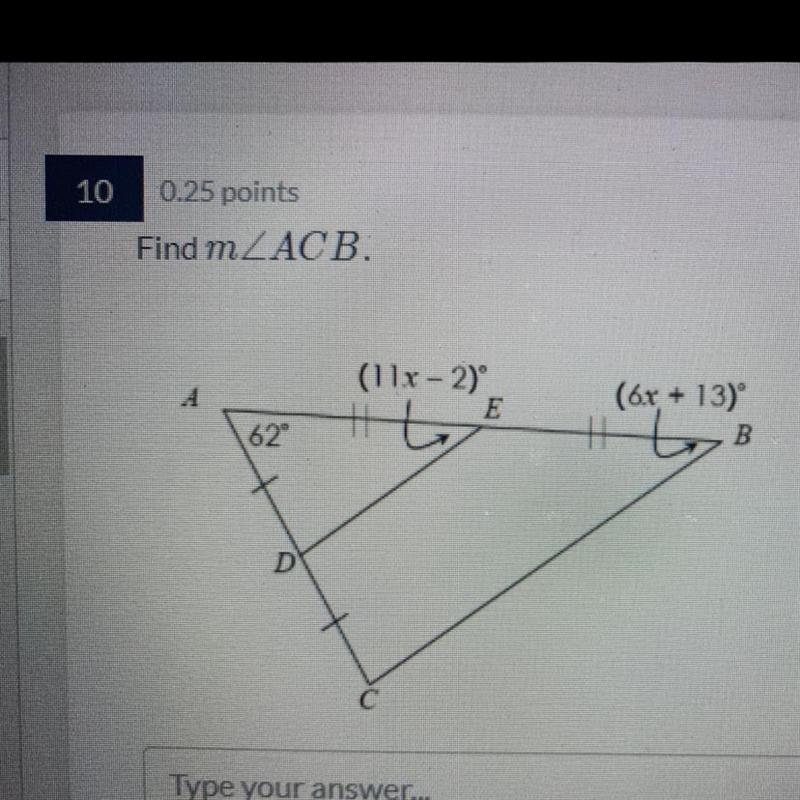 Find the measure of angle ACB-example-1