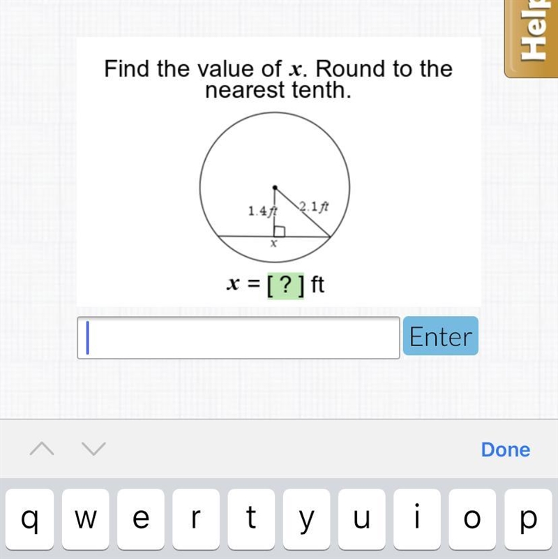 Find the value of x. Round to the nearest tenth.-example-1