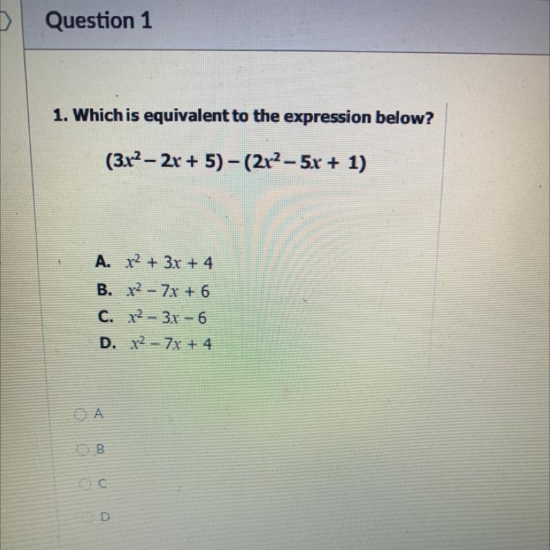 Which is equivalent to the expression below?-example-1