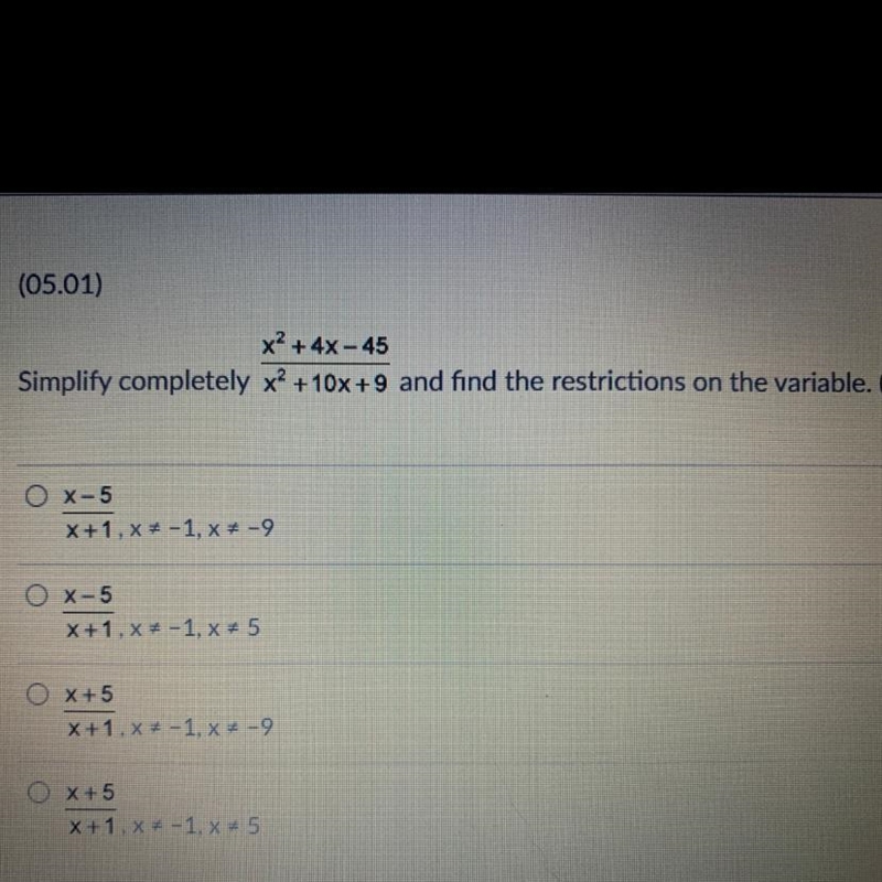 Find the restrictions on the variable.-example-1