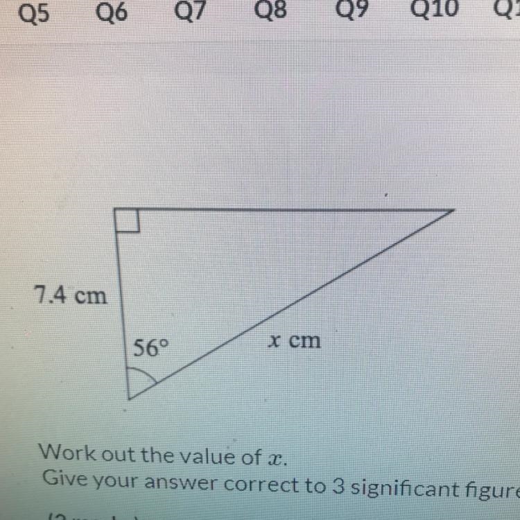 Please help this question finding a side on a triangle-example-1