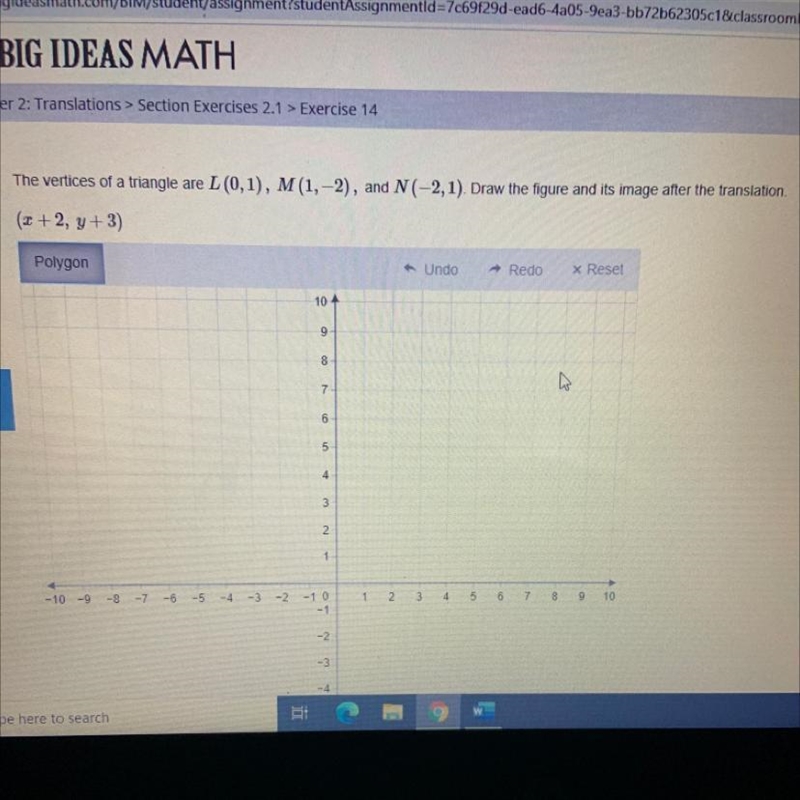 What is the coordinates after (x+2, y + 3)-example-1