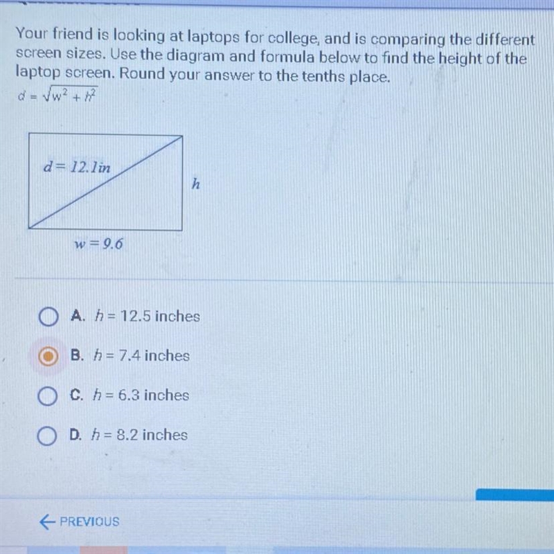 Your friend is looking at laptops for college, and is comparing the different screen-example-1