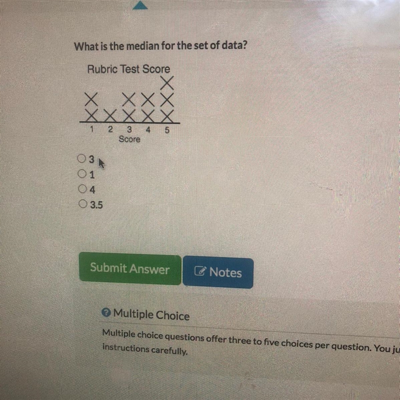 What is the median for the set of data?-example-1