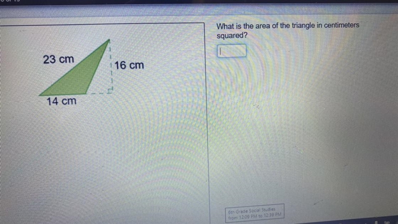 What is the area of triangle in centimeters squared?-example-1