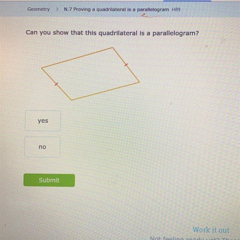 Is this a parallelogram? If so, please explain why.-example-1