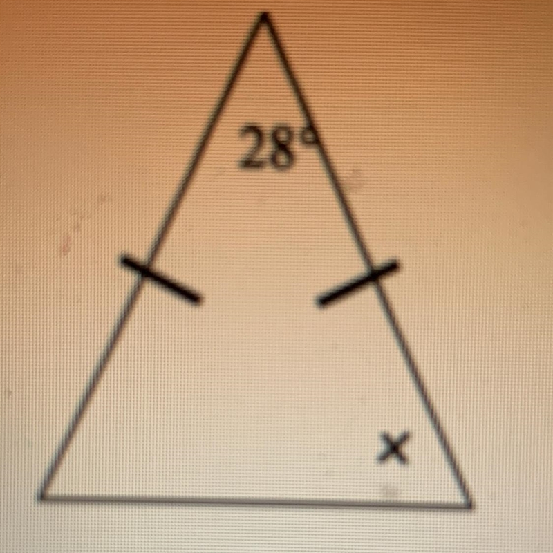 Find x in the triangle.-example-1