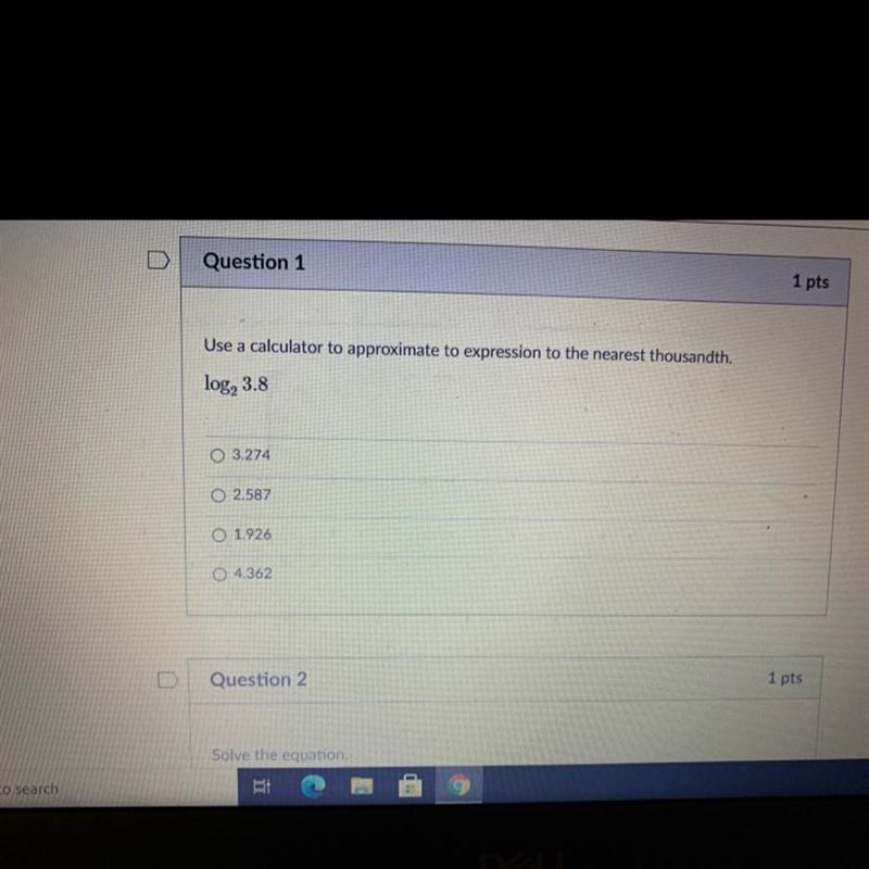 Use a calculator to approximate to expression to the nearest thousandth. log, 3.8-example-1