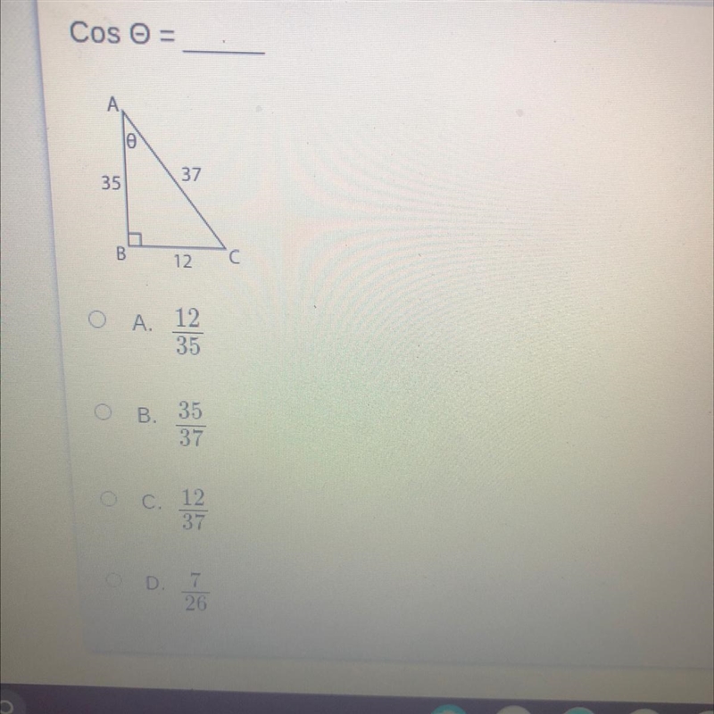 Cos 0 = I need this as fast as I can please-example-1