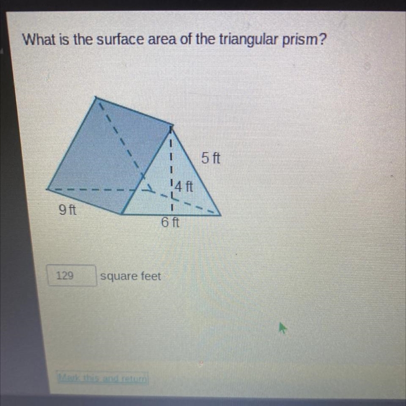 What is the surface area of the triangular prism?-example-1